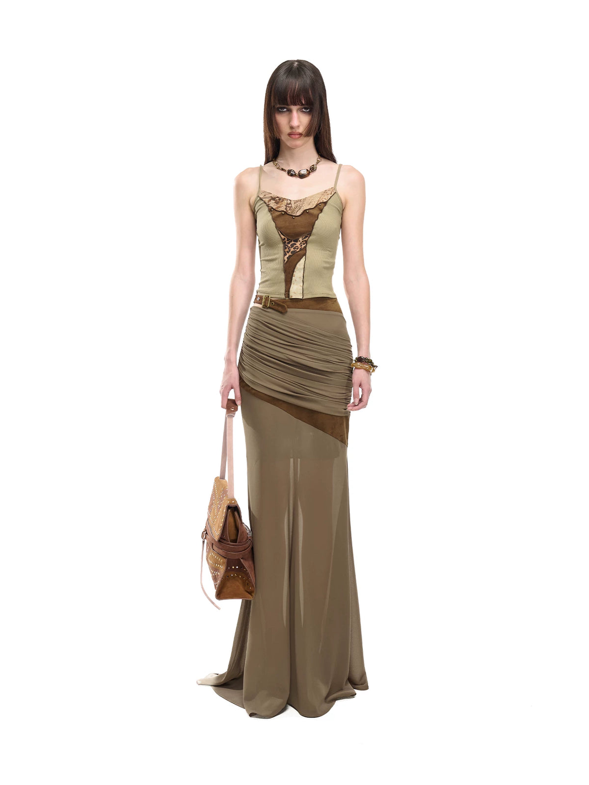 Women's Chiffon Longline Mermaid Skirt for Summer Outfits Office Weekend Everyday Wear Date Night Holiday Party