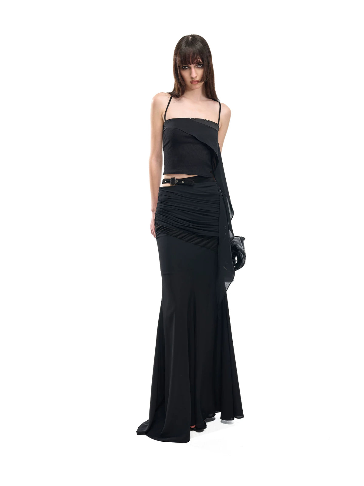 Women's Chiffon Longline Mermaid Skirt for Summer Outfits Office Weekend Everyday Wear Date Night Holiday Party