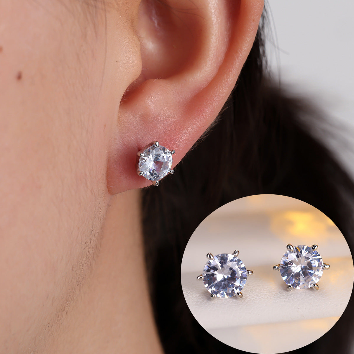 Stud earrings by Yoshan, detail view 6