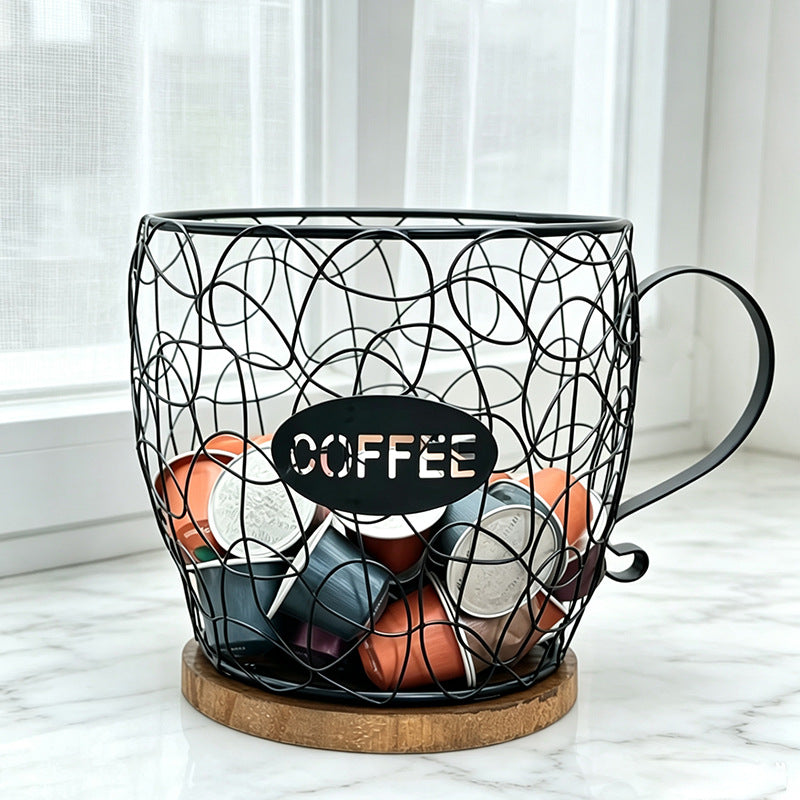 Wrought-iron Storage Basket Woven Organizer Basket Bin Home Kitchen Entryway Seagrass