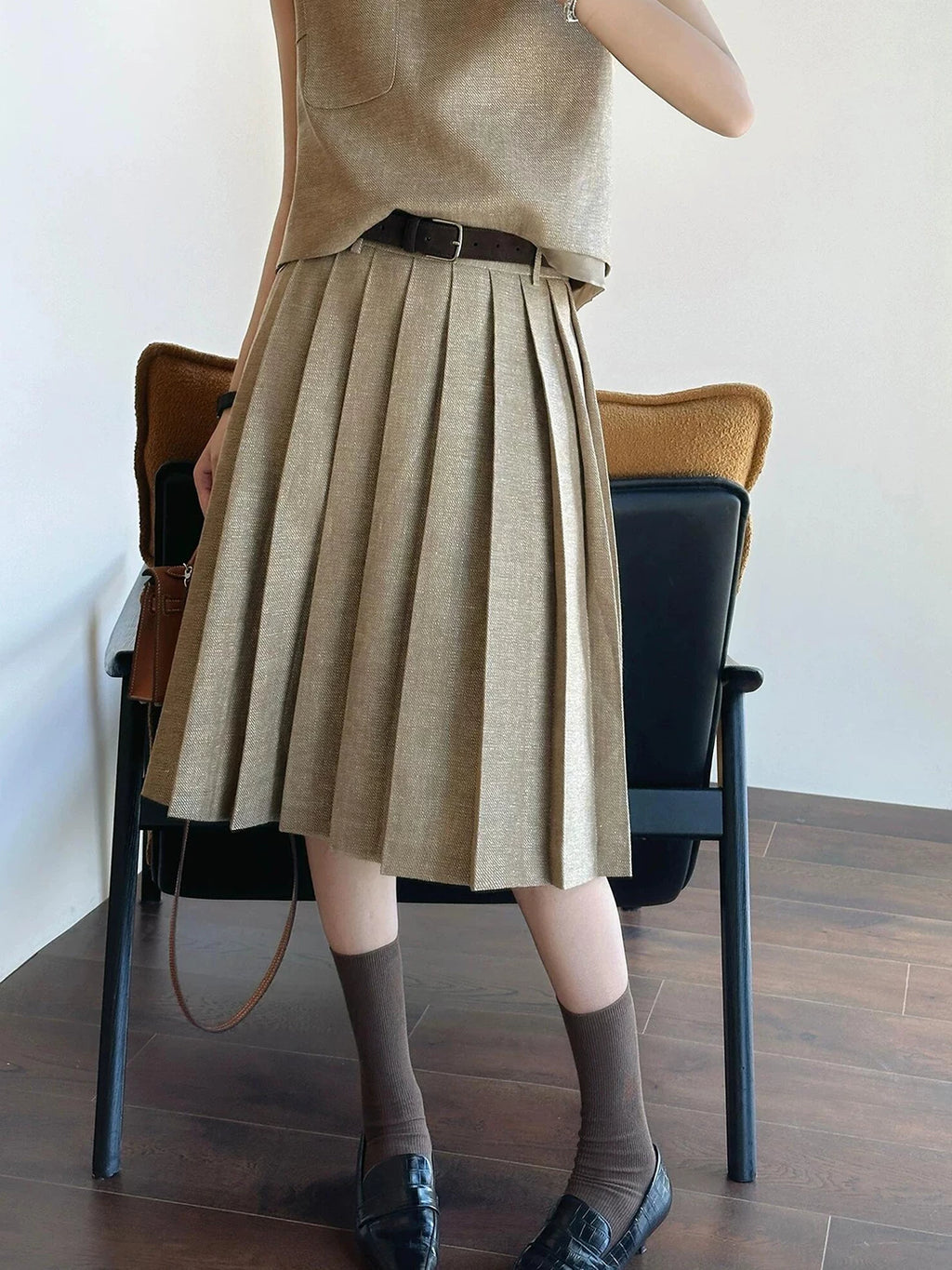 Women's Summer Linen French-Inspired Tweed-Style Two-Piece Set for Office Workwear Wedding Guest Business Casual Travel Weekend At Home