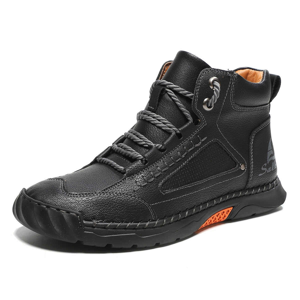 Men's Hand-Stitched Flat Plus Size Lace-Up High-Top Sneakers High-Top Casual Shoes