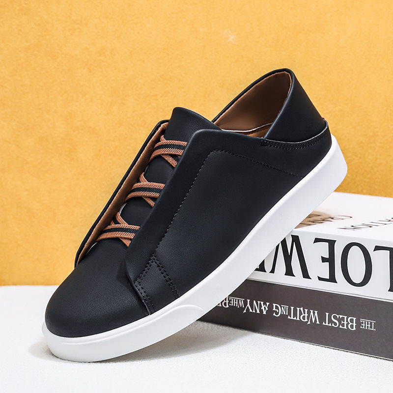 Men's Korean-Style Casual White Sneakers Platform Fashion Sneakers Everyday Walking