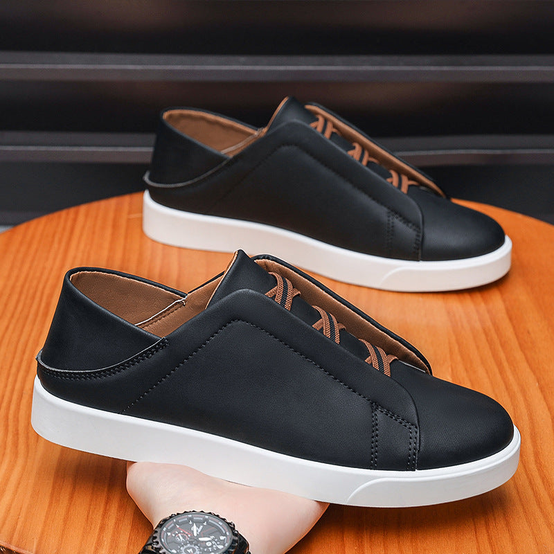 Men's Korean-Style Casual White Sneakers Platform Fashion Sneakers Everyday Walking