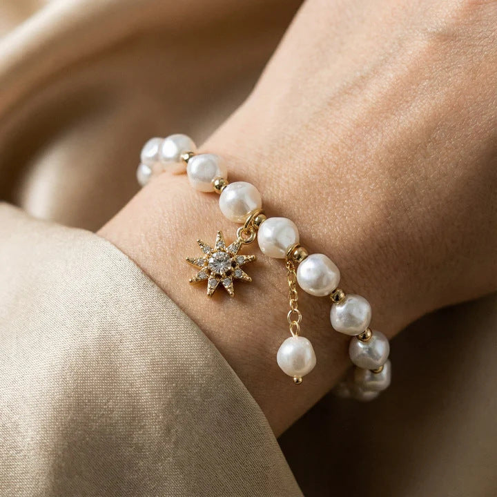 Pearl retro bracelet by Yoshan, detail view 4