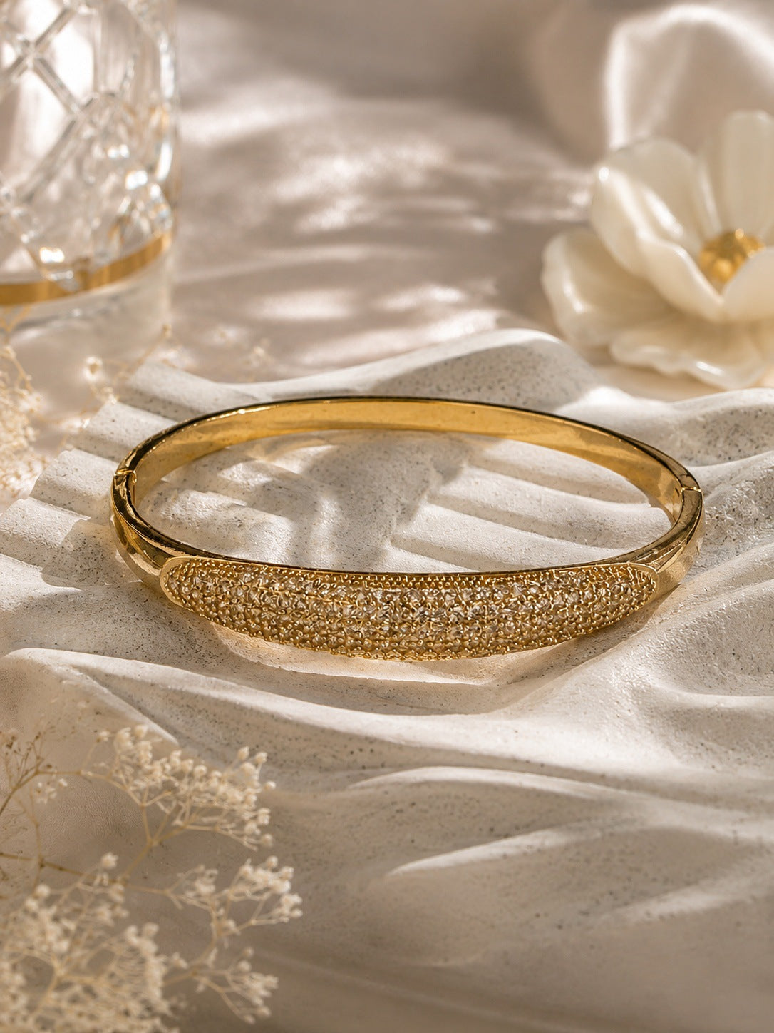 Gold cuff bracelet by Yoshan