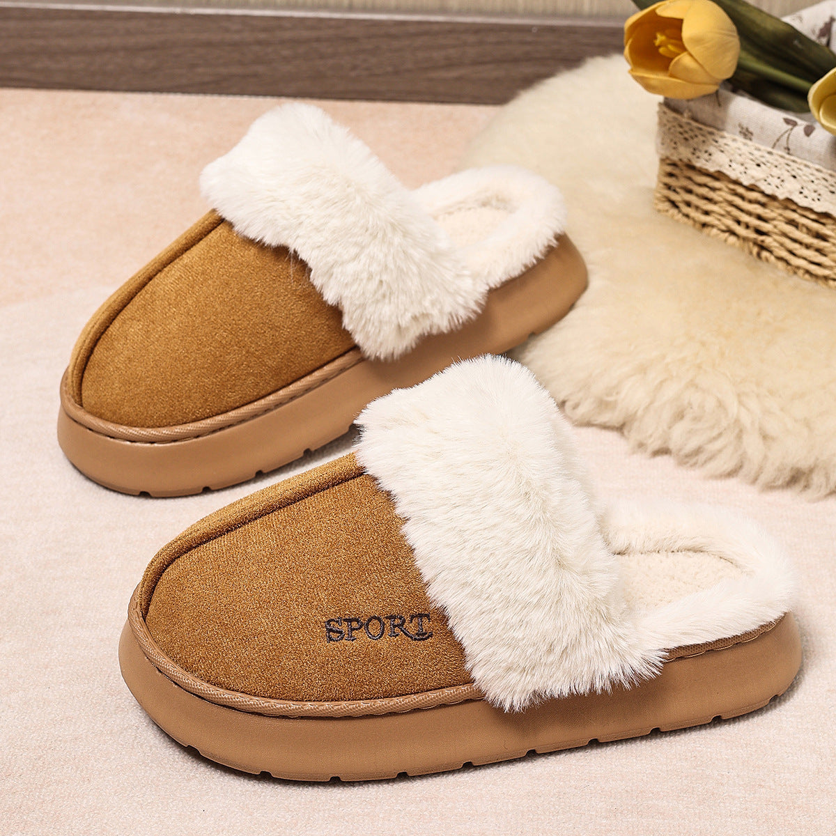 Women's Plush Fleece-lined Winter Sneakers Casual Everyday Wear Womenswear