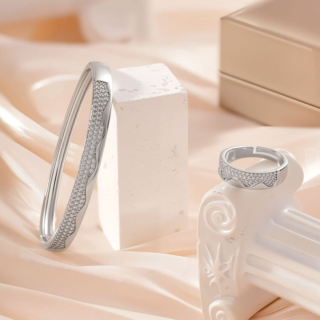 Silver cuff bracelet by Yoshan