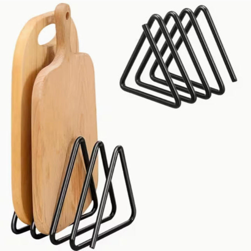 Metal Wrought-iron Cutting Board Rack Kitchen Holder Storage Bin Home Organizer Candle Table