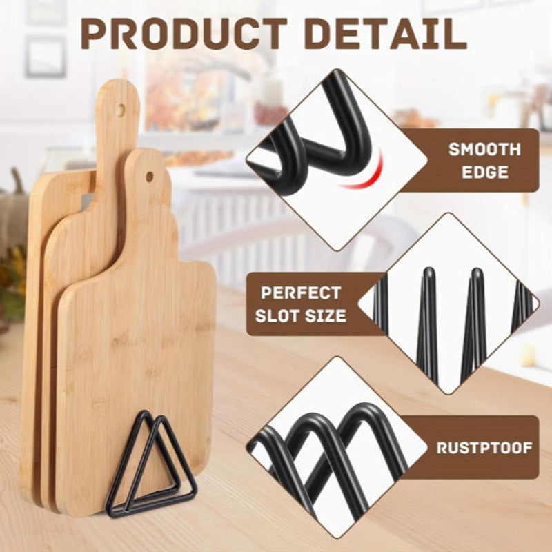 Metal Wrought-iron Cutting Board Rack Kitchen Holder Storage Bin Home Organizer Candle Table