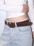 Women's American-style Ethnic Studded Retro Everyday Jeans Belt for Date Night Gift Party Designer Office Vacation