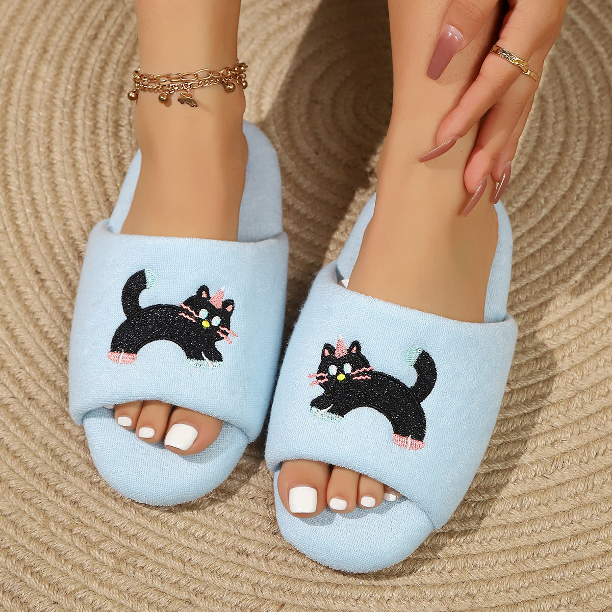 Women's Cat Plush Fleece-lined Soft Sole Winter Sneakers