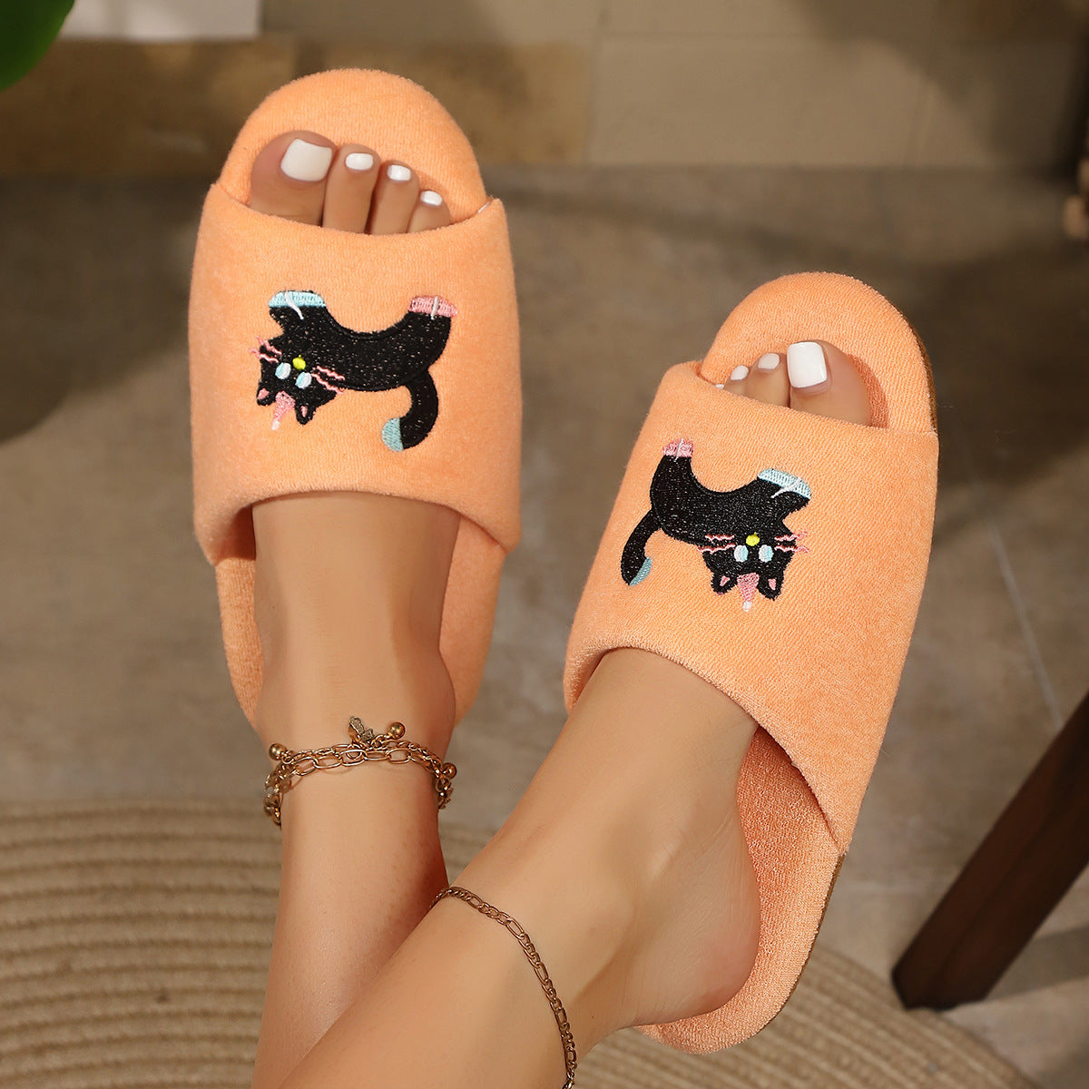 Women's Cat Plush Fleece-lined Soft Sole Winter Sneakers