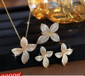 Cubic zirconia stud earrings by Yoshan