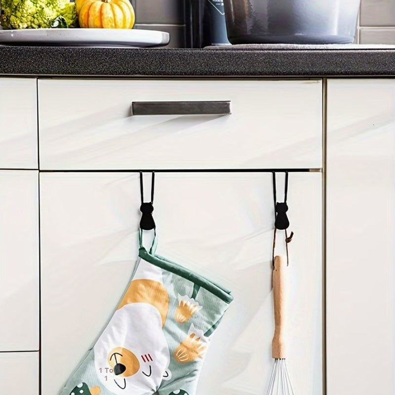 Metal Cartoon Cat Wall Hook Entryway Coat Hook Storage Bin Home Organizer Kitchen