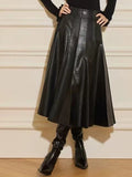 Women's Waist-defining Leather-look Slim-fit Midi French-inspired Clothing Top Weekend Everyday Slimming