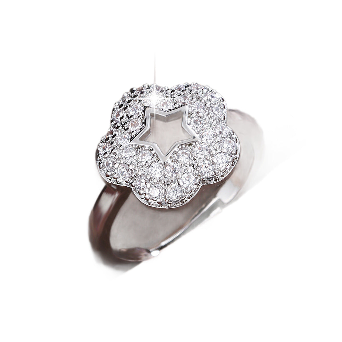 Cubic zirconia cutout jewelry set by Yoshan, detail view 6