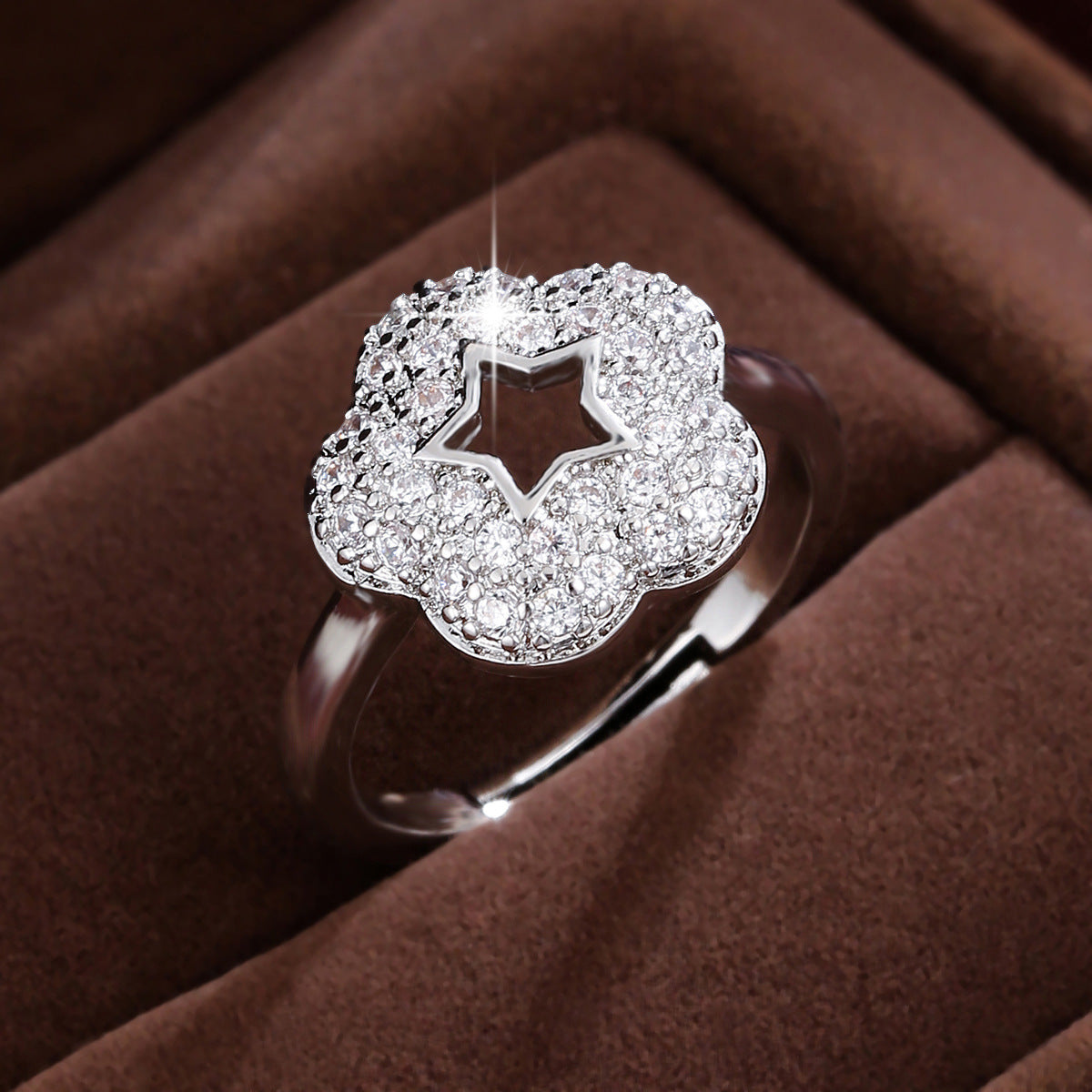 Silver cubic zirconia cutout jewelry set by Yoshan