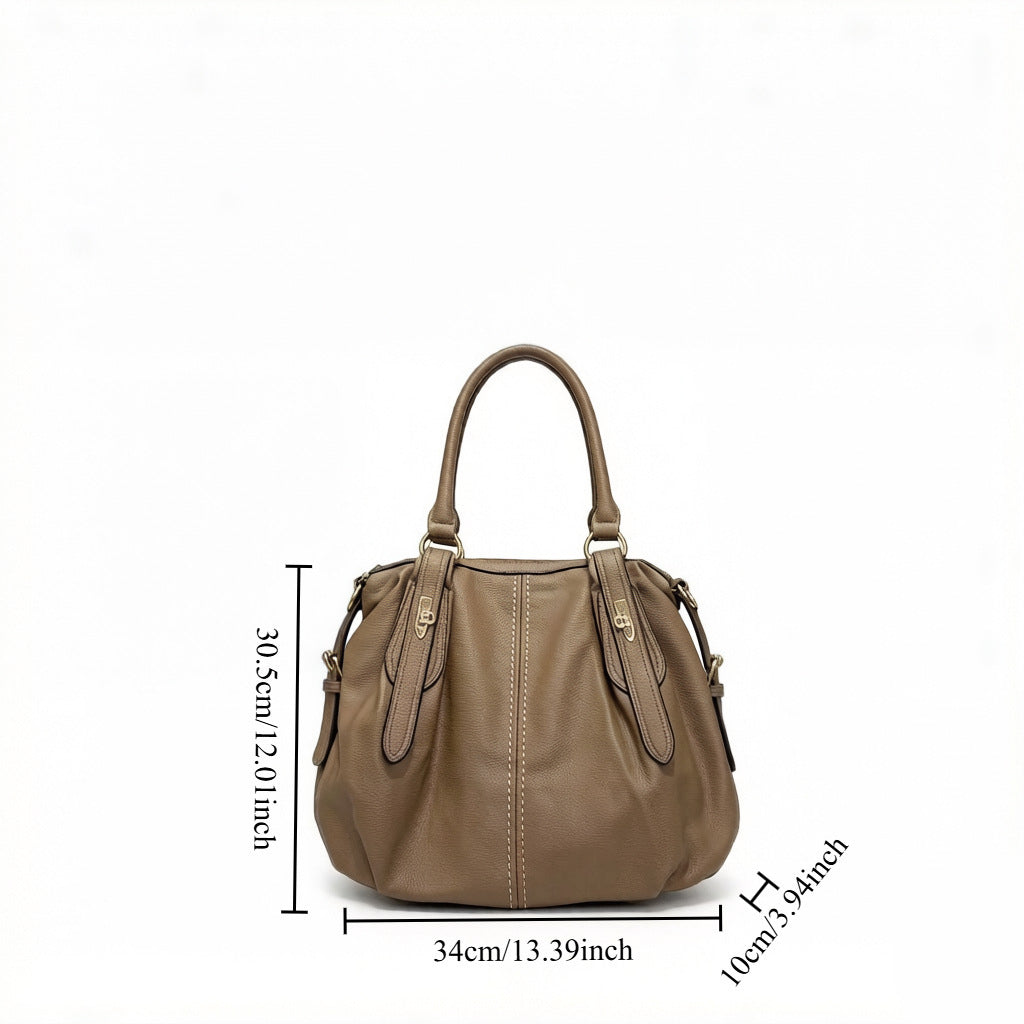 Women's Large-capacity Commute Office Workwear Retro Tote Bag Shoulder Crossbody Purse Versatile Work and Travel School