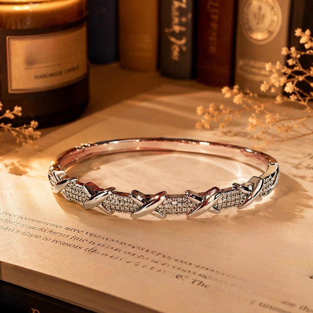 Geometric cuff bracelet by Yoshan, detail view 6