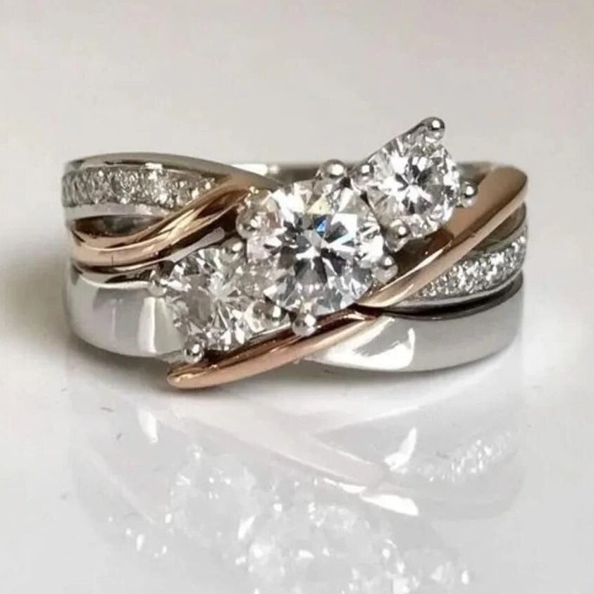 Cubic zirconia retro ring by Yoshan