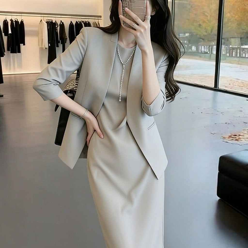 Women's Elegant Business Suit Set Workwear Two-piece Set Office Outfit