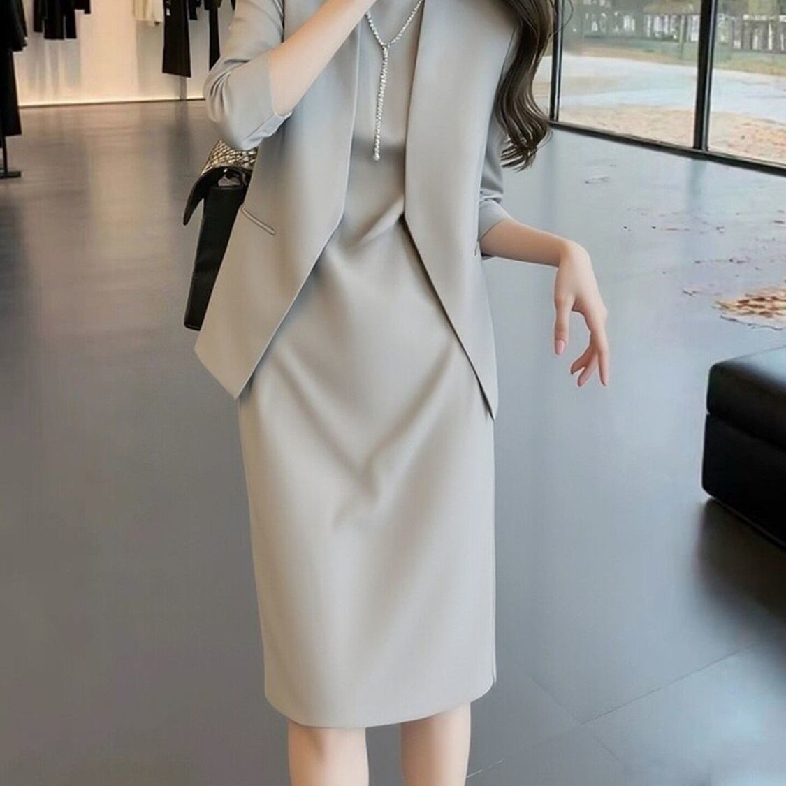 Women's Elegant Business Suit Set Workwear Two-piece Set Office Outfit