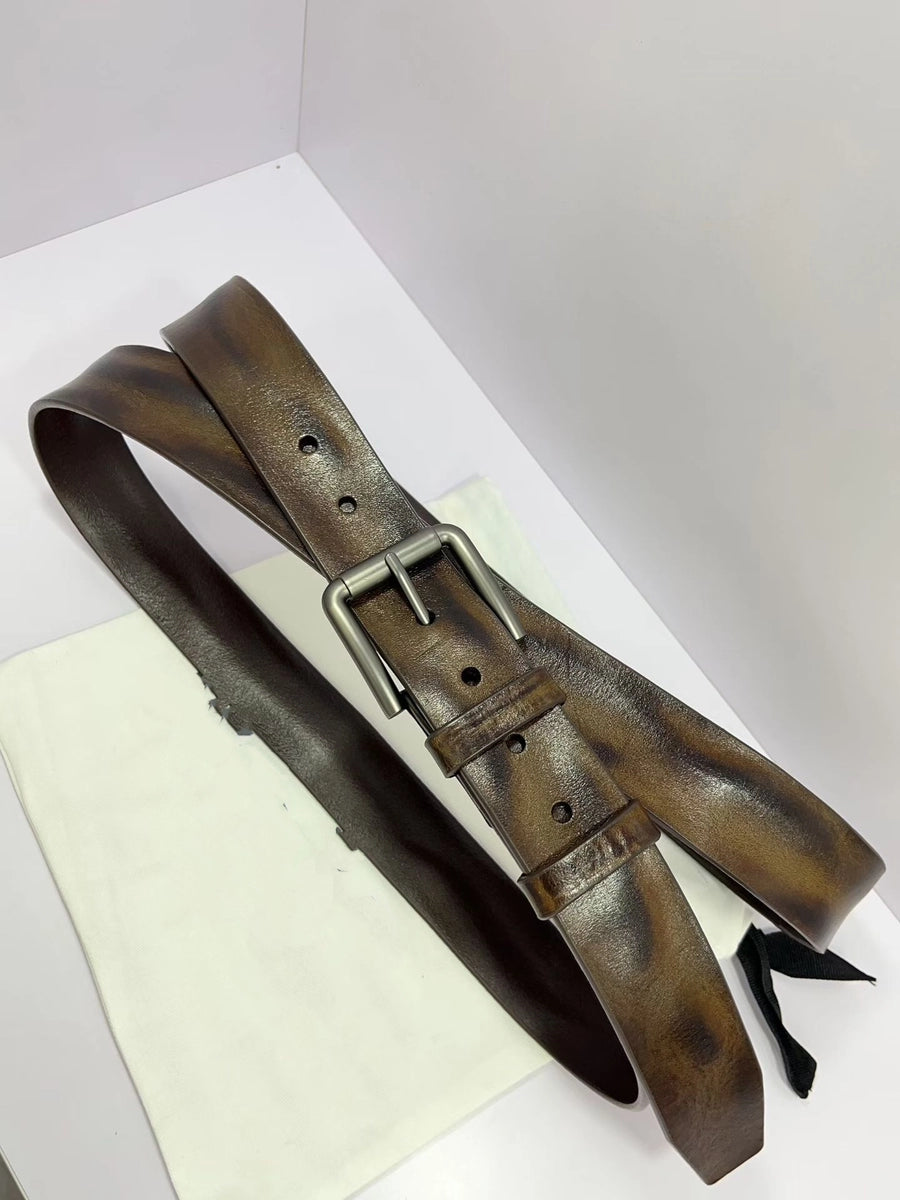 Women's Handcrafted Leather Retro Casual Waist Belt for Date Night Gift Party Versatile Designer Office Everyday