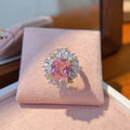 Pink cubic zirconia jewelry set by Yoshan