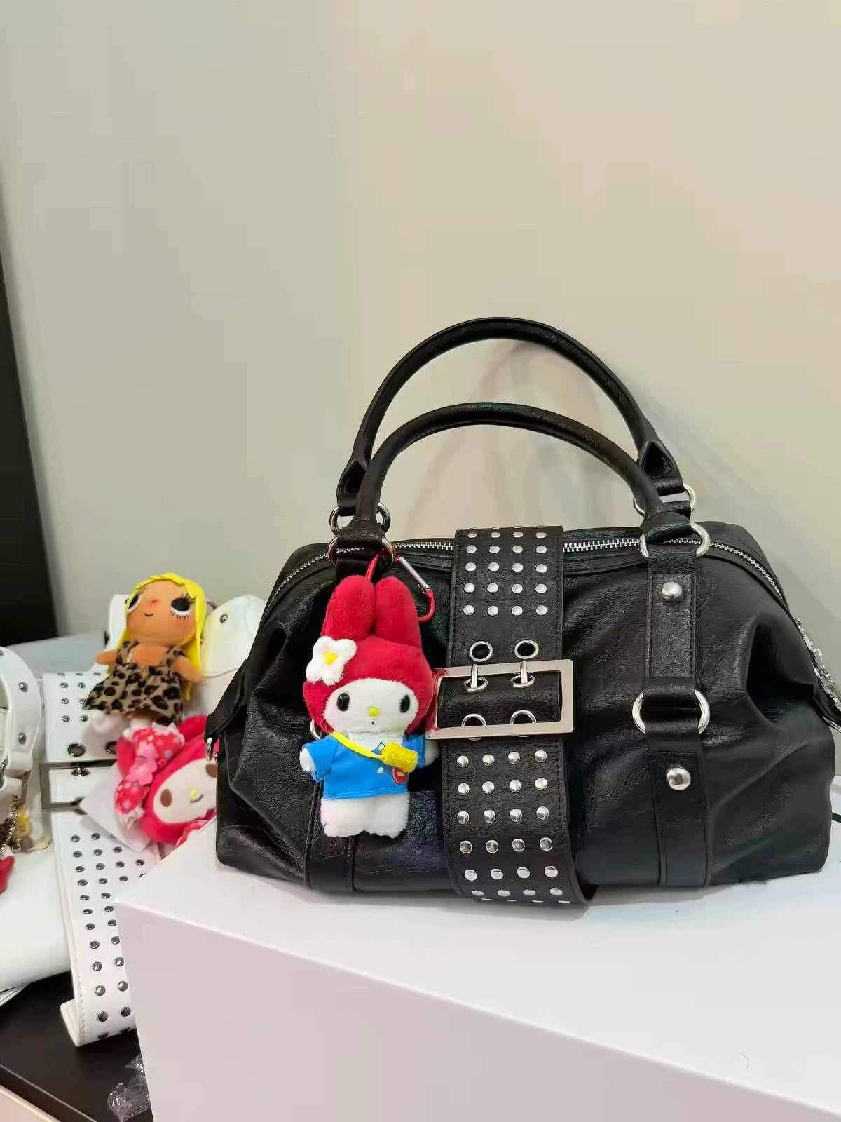Women's Studded Summer Office Designer Workwear Boston Bag Pillow Handbag Purse Work Travel Everyday Purse