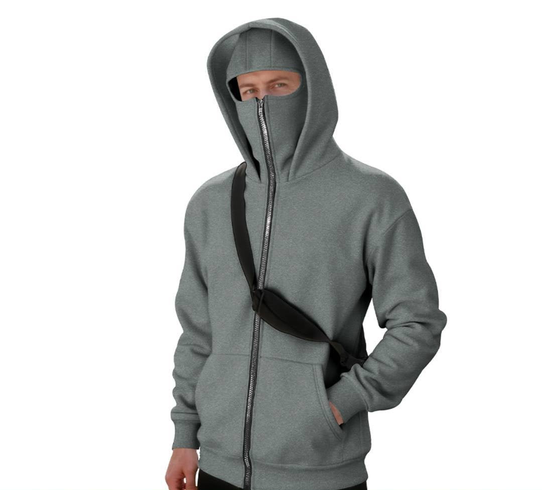 Men's Fleece-Lined Plus Size Casual Hoodie Sweatshirt Pullover Travel