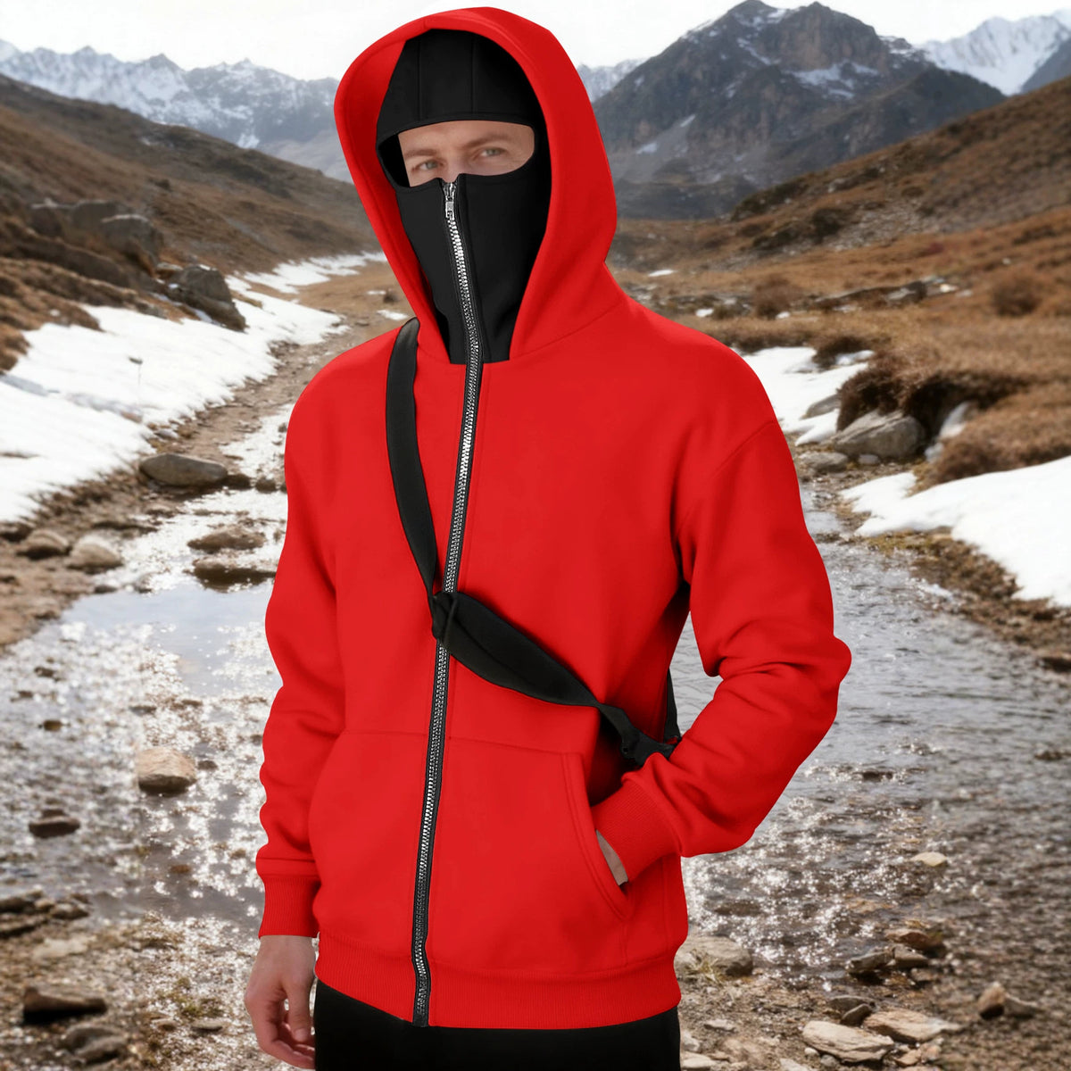 Men's Fleece-Lined Plus Size Casual Hoodie Sweatshirt Pullover Travel