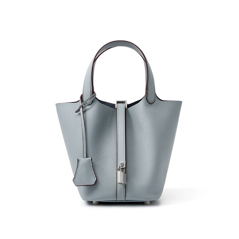 Women's Large-capacity Leather Bucket Bag Drawstring Shoulder Purse Hobo for Everyday Use Travel Work Premium Office School