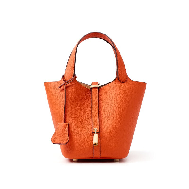 Women's Large-capacity Leather Bucket Bag Drawstring Shoulder Purse Hobo for Everyday Use Travel Work Premium Office School