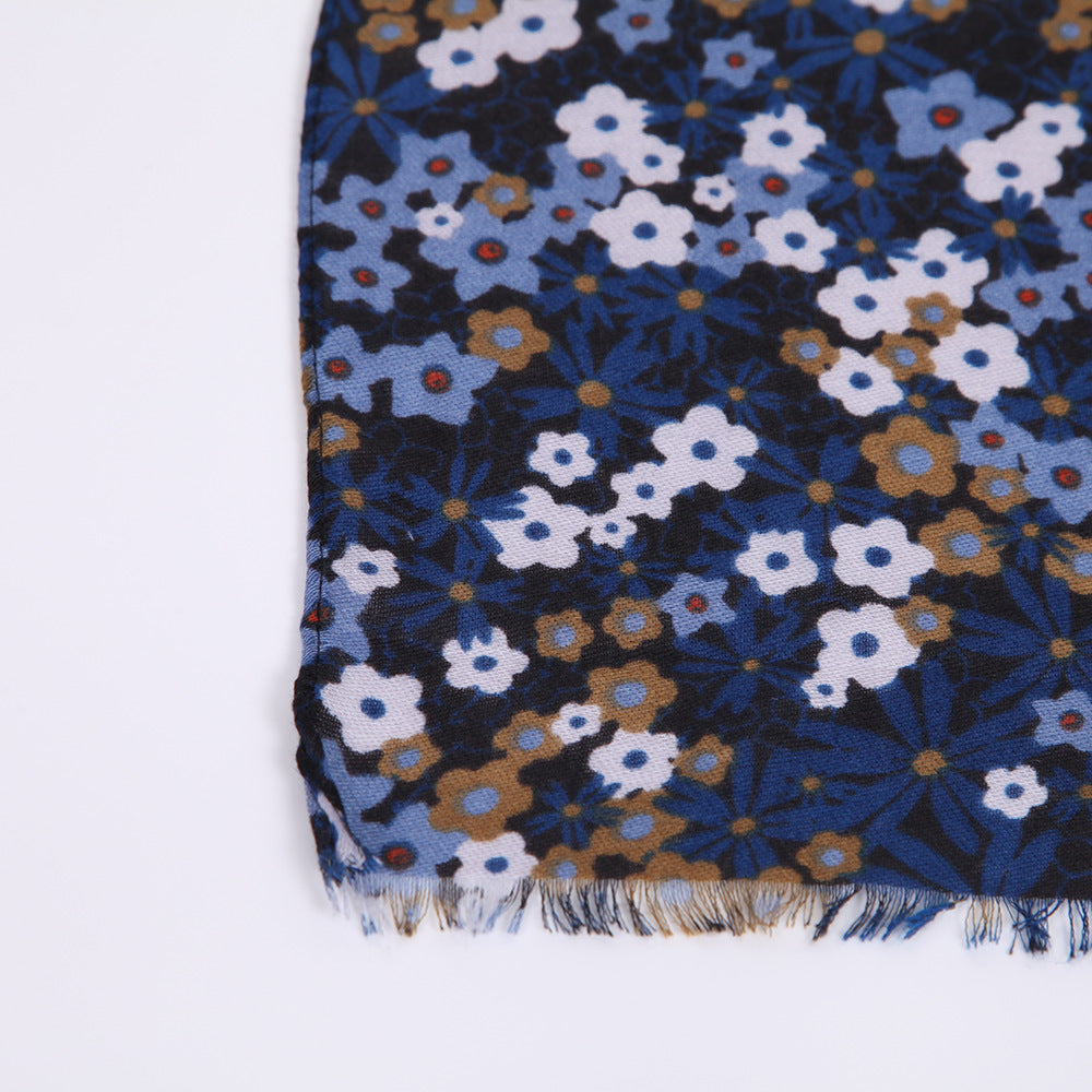 Women's Winter Cotton-Linen Thickened Fleece-Lined Shawls Scarves Scarf Fashion Wrap