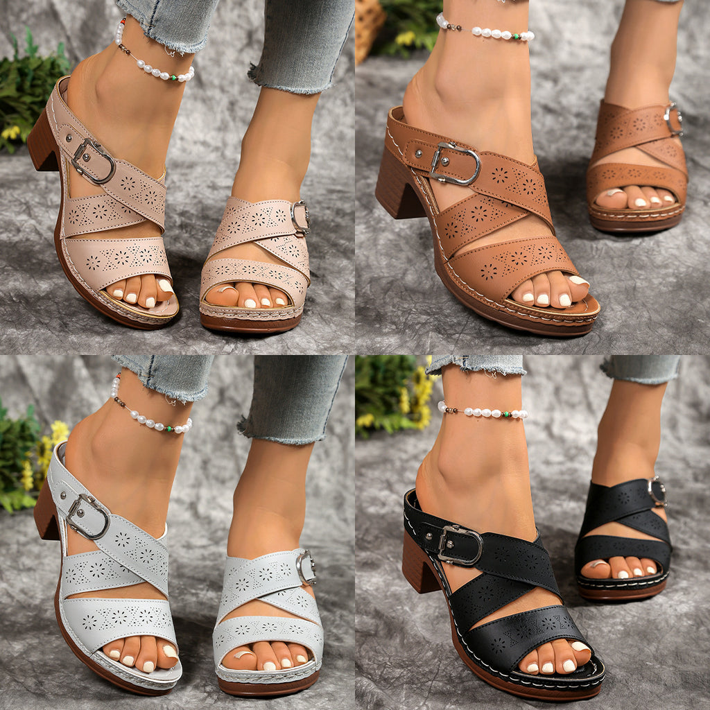Women's Spring Summer Plus Size Roman Slide Slippers Indoor Outdoor Slides House