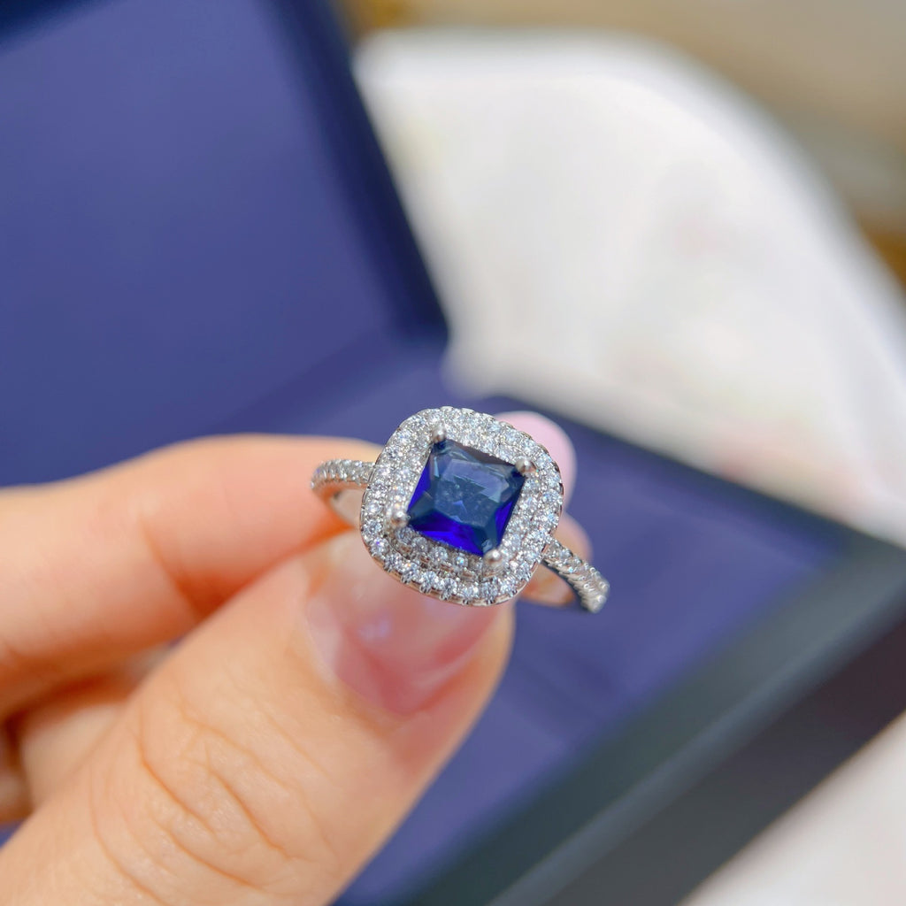 Dark Blue cubic zirconia jewelry set by Yoshan