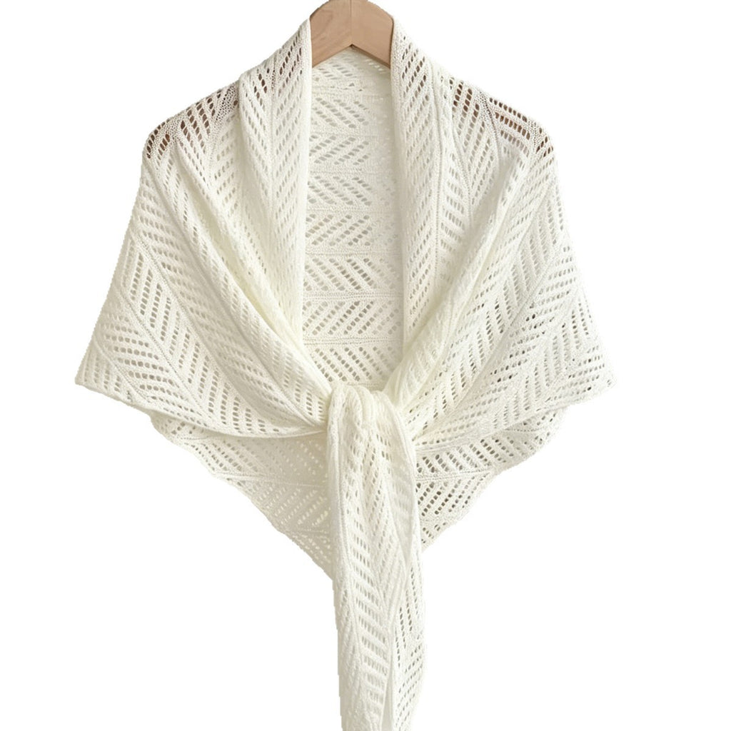 Women's Spring Summer Knit Fleece-Lined Cutout Shawls Scarves Scarf Fashion Wrap