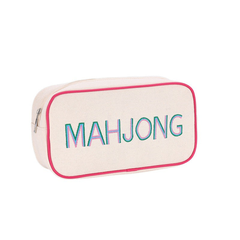 Large-capacity Mahjong Travel Bag Tote Set Toiletry Makeup Cosmetic Pouch Gift Everyday