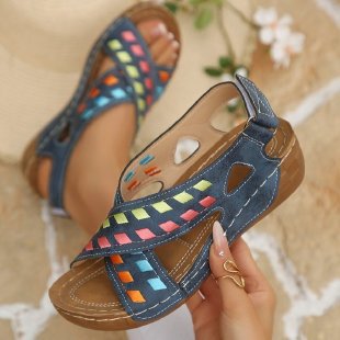 Women's Summer Chunky Sole Open Toe Beach Roman Casual Sandals Vacation Wedding Guest