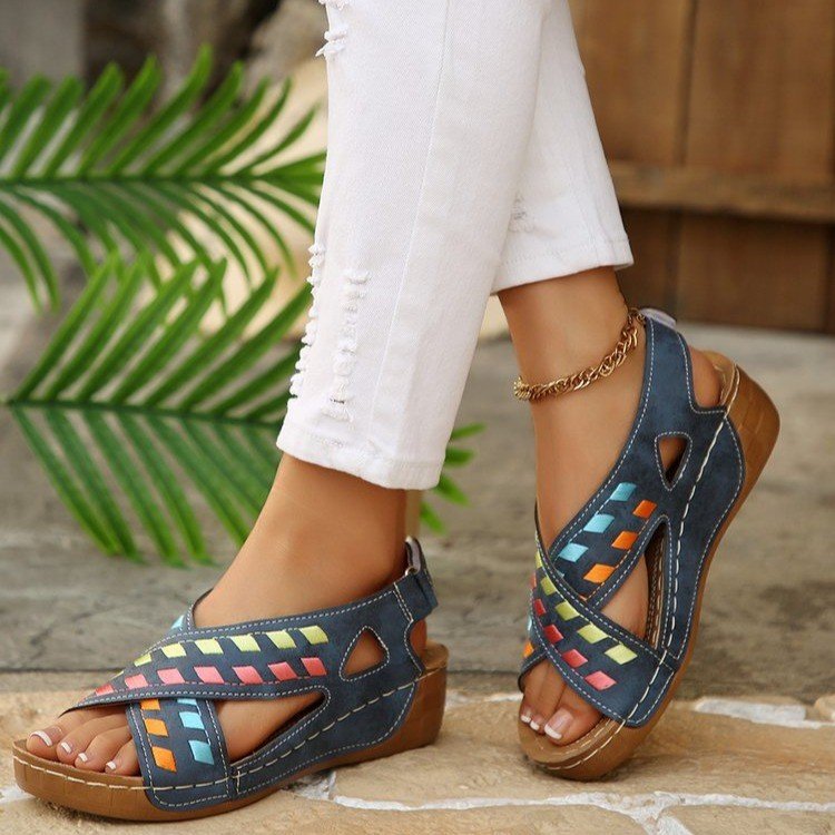 Women's Summer Chunky Sole Open Toe Beach Roman Casual Sandals Vacation Wedding Guest