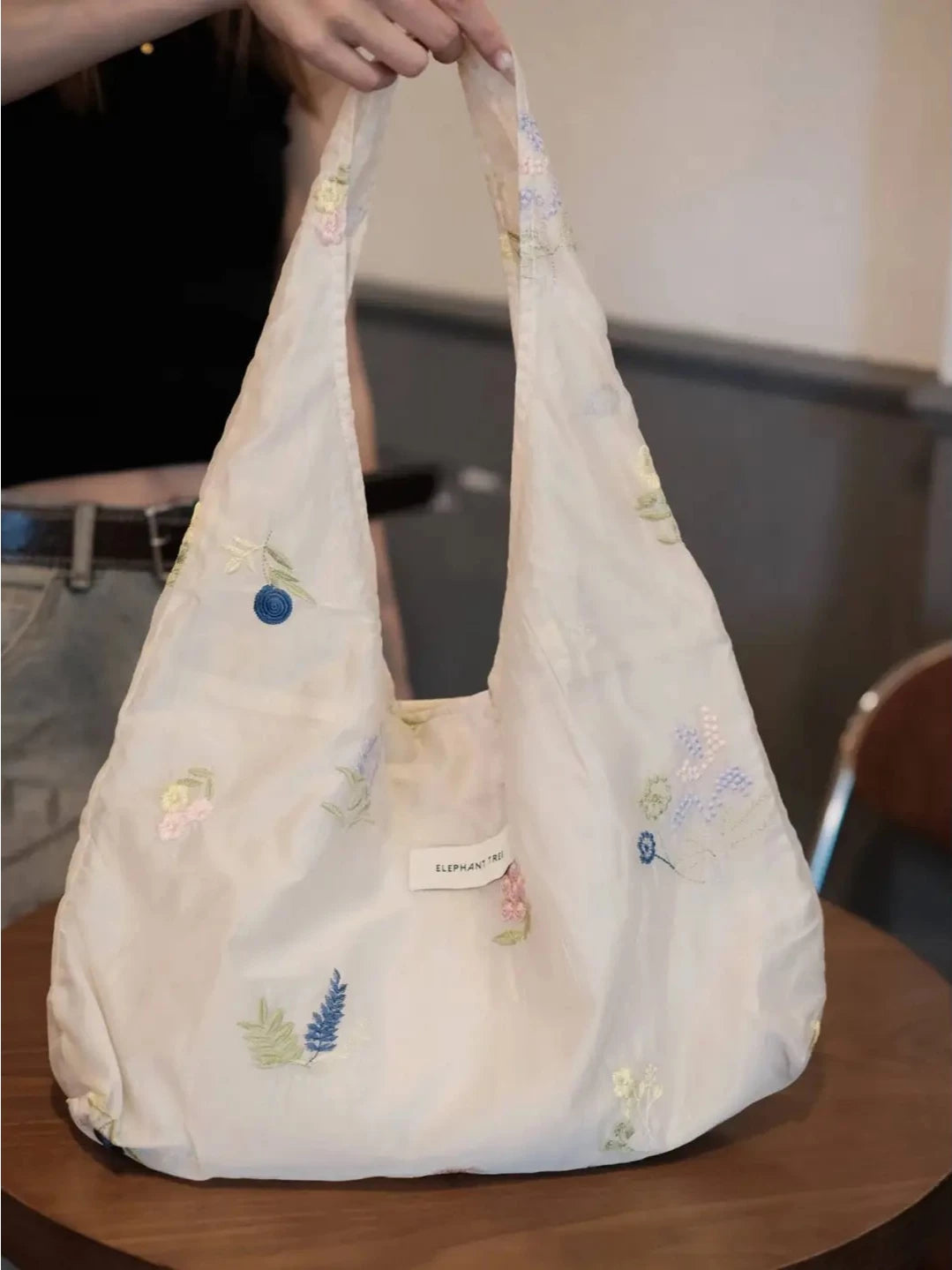 Women's Large-capacity Canvas Hobo Bag Slouchy Shoulder Purse Work Travel Everyday Purse Everyday Fashion Style for Women