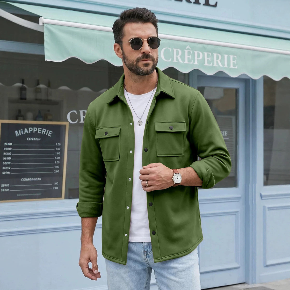 Men's Breathable Plus Size Oversized Long Sleeve Shirt Button Office Weekend Everyday