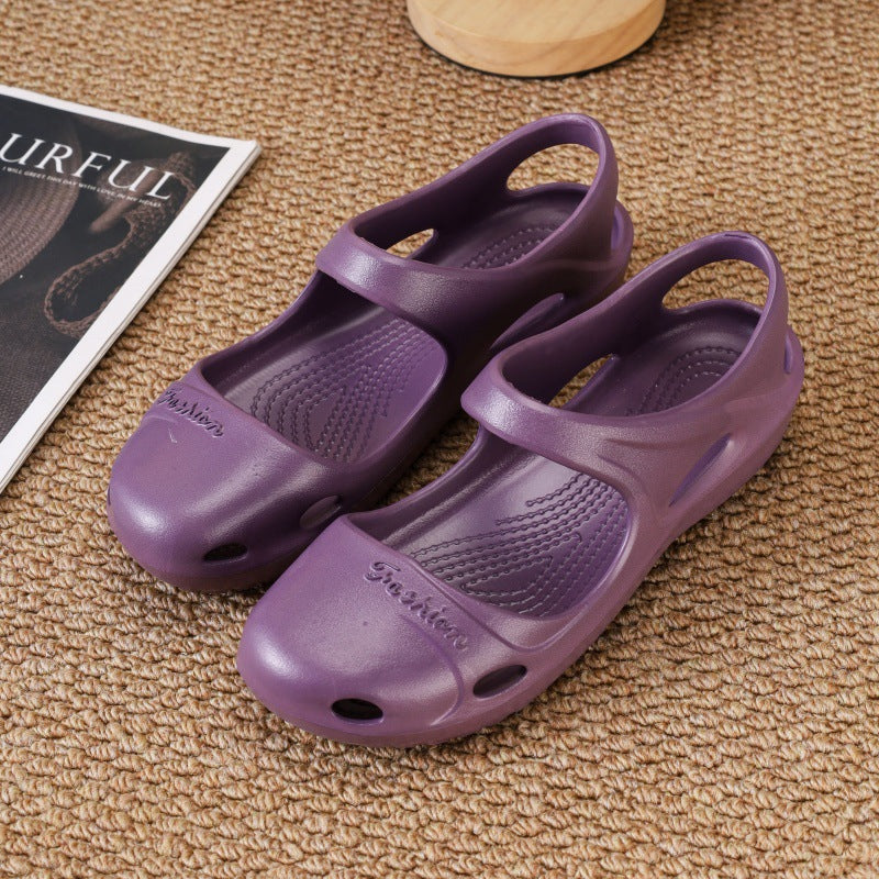Women's Ballet Outdoor Beach Mary Jane Pumps Strap Dress Heels