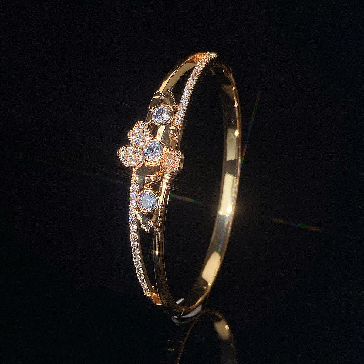 Gold cuff bracelet by Yoshan