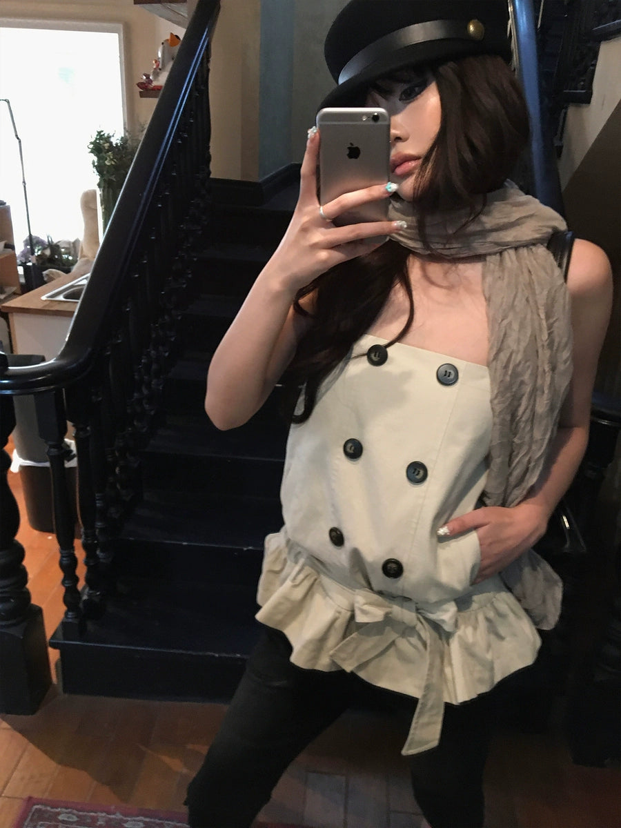 Women's Double-Breasted Trench Coat for Fall Layering Travel Office Everyday Wear Holiday Date Night