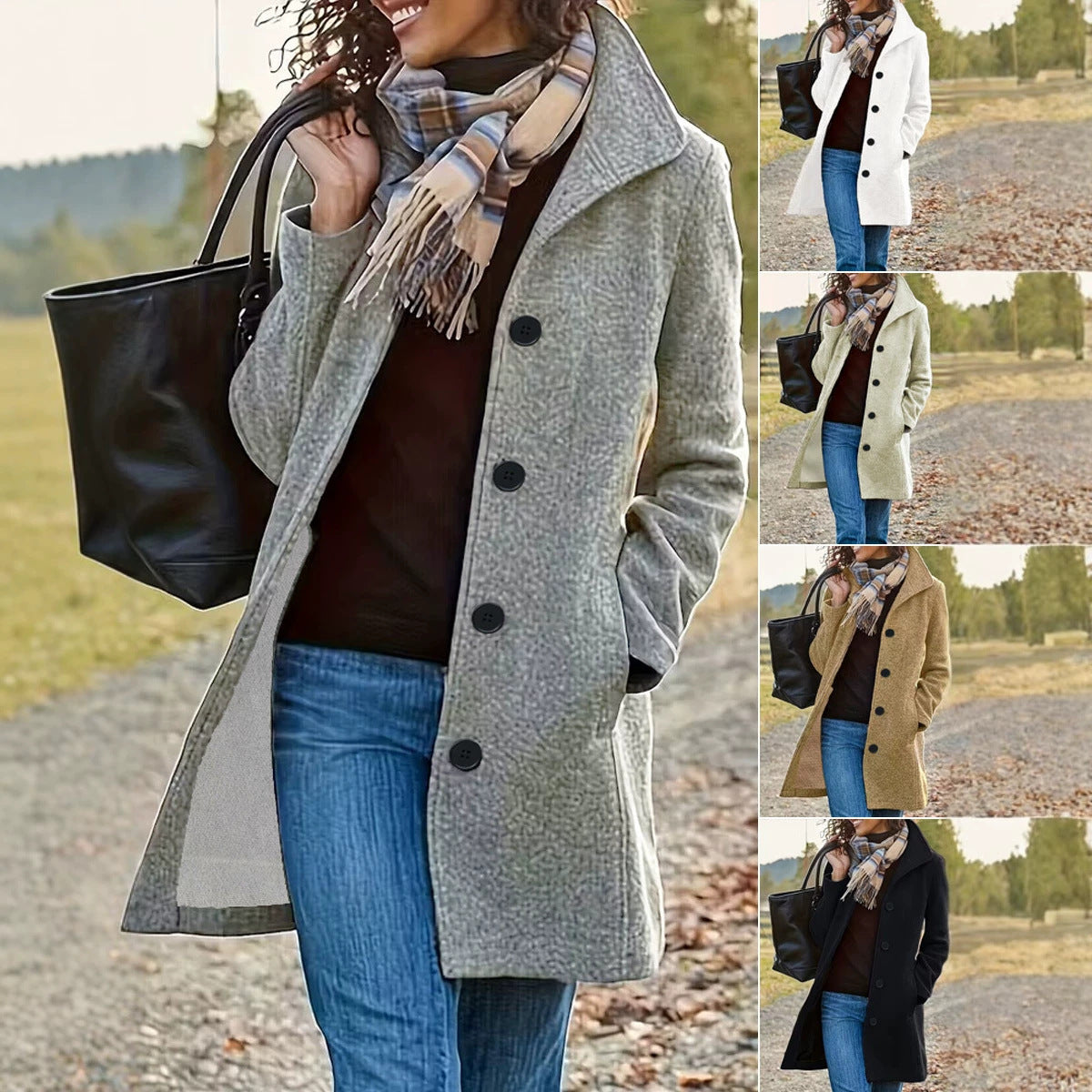 Women's Lapel Short Winter Coat Fall Coat
