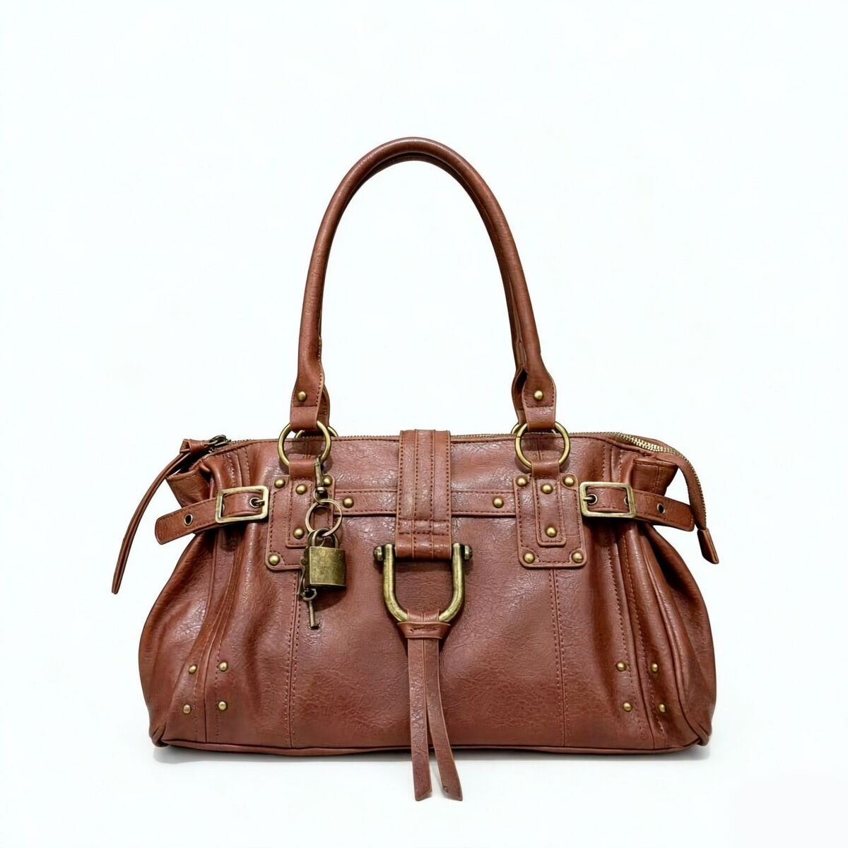 Women's Y2k Streetwear Studded Oxidized Retro Tote Bag Shoulder Crossbody Purse Work and Travel Office
