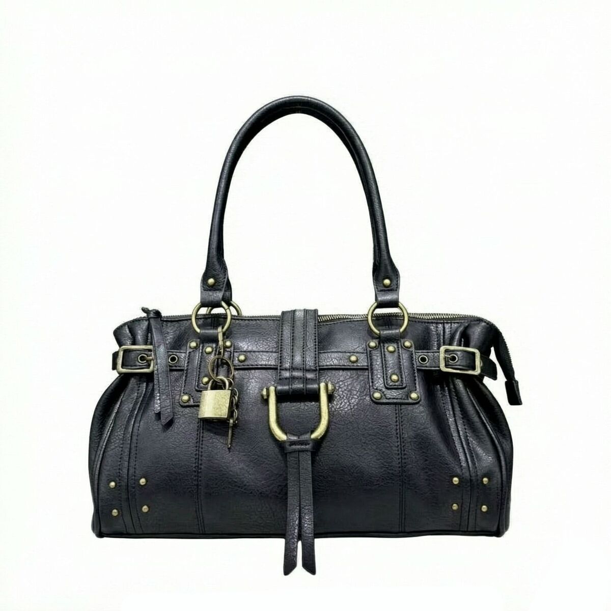 Women's Y2k Streetwear Studded Oxidized Retro Tote Bag Shoulder Crossbody Purse Work and Travel Office
