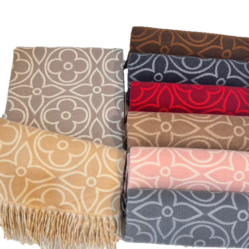 Women's Fall Winter Thickened Fleece-Lined Shawls Scarves Scarf Fashion Wrap Pashmina
